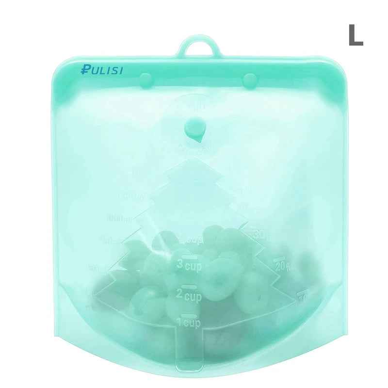 EcoFresh Reusable Silicone Food Bags – BPA-Free &amp; Leakproof | Motionshop