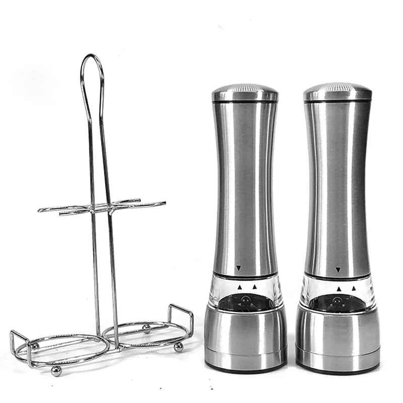 Stainless Steel Mill Glass Body Spice Salt and Pepper Grinder