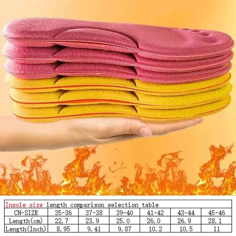 4D Massage Warm Pile Shoes Insoles Super Soft Latex Sports Insole