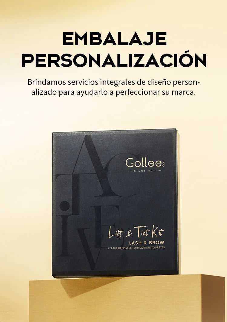 Gollee Semi permanent lash &amp; brow tint natural black eyelash lifting &amp; perming kit