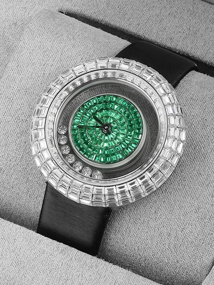 Tískulegt kristal kvars armbandsúr fyrir konur, glæsilegt armband, gjöf fyrir dömur