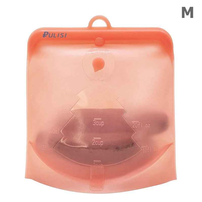 EcoFresh Reusable Silicone Food Bags – BPA-Free &amp; Leakproof | Motionshop