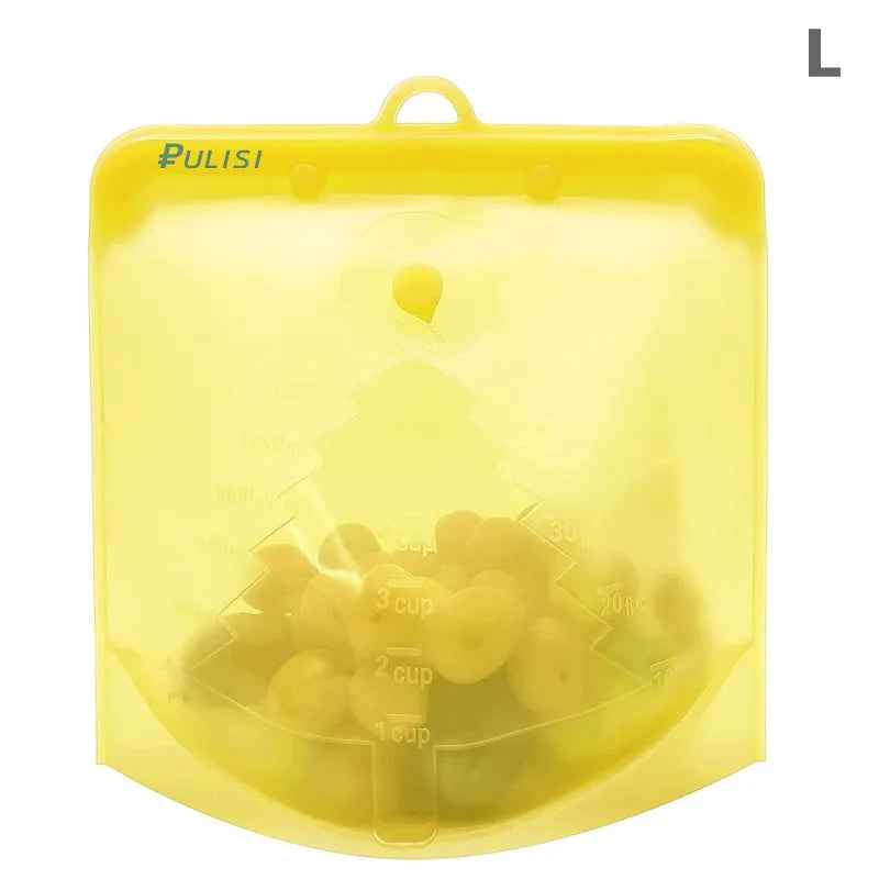 EcoFresh Reusable Silicone Food Bags – BPA-Free &amp; Leakproof | Motionshop