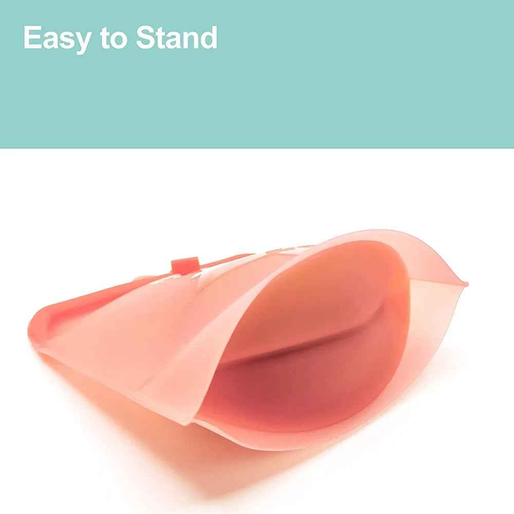 EcoFresh Reusable Silicone Food Bags – BPA-Free &amp; Leakproof | Motionshop