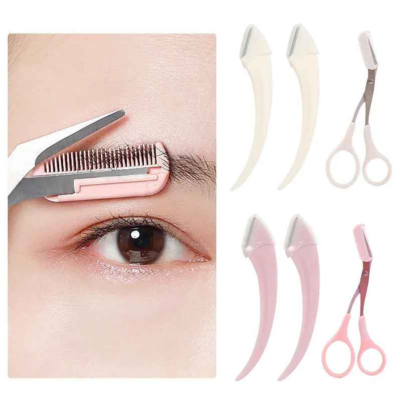 Eyebrow Razor & Scissor Set – Precision Trimming for Women