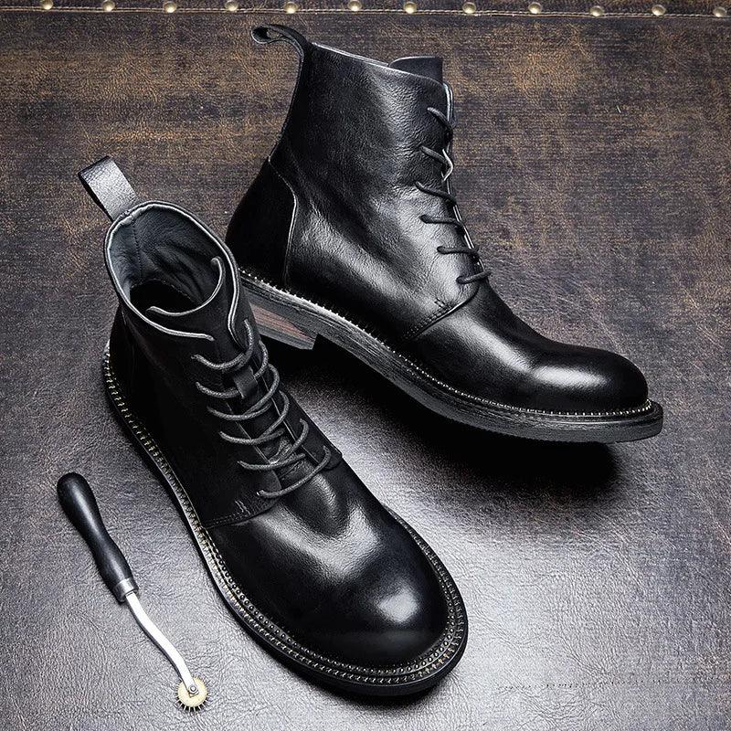 Handmade high quality soft leather boots in British style