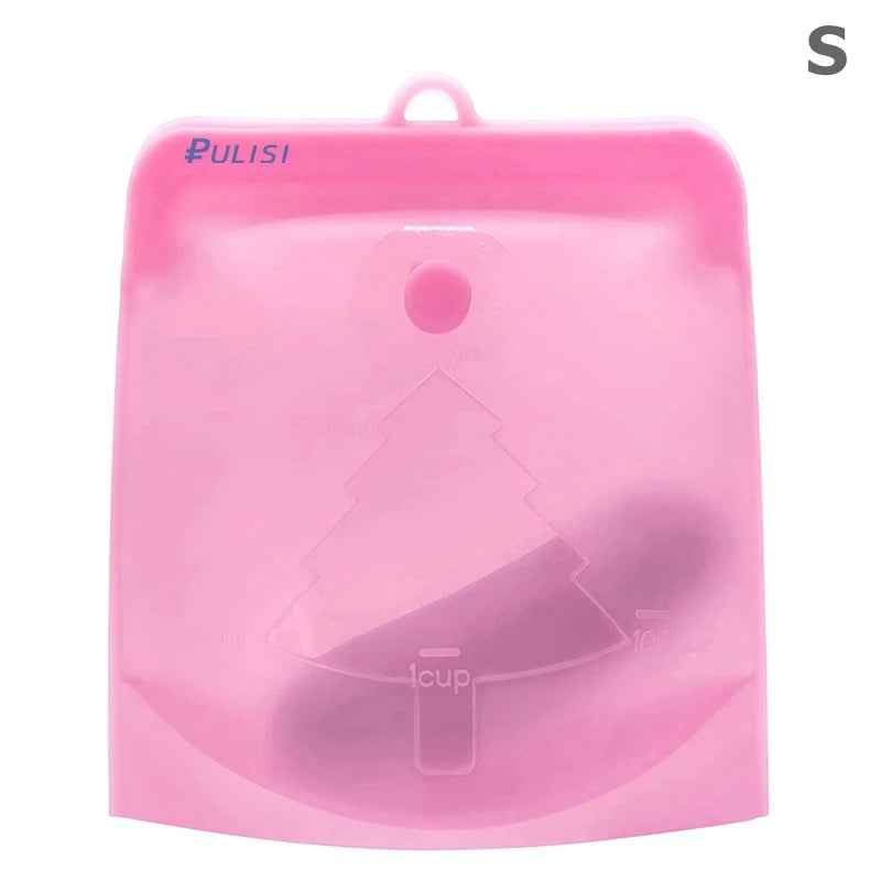 EcoFresh Reusable Silicone Food Bags – BPA-Free &amp; Leakproof | Motionshop