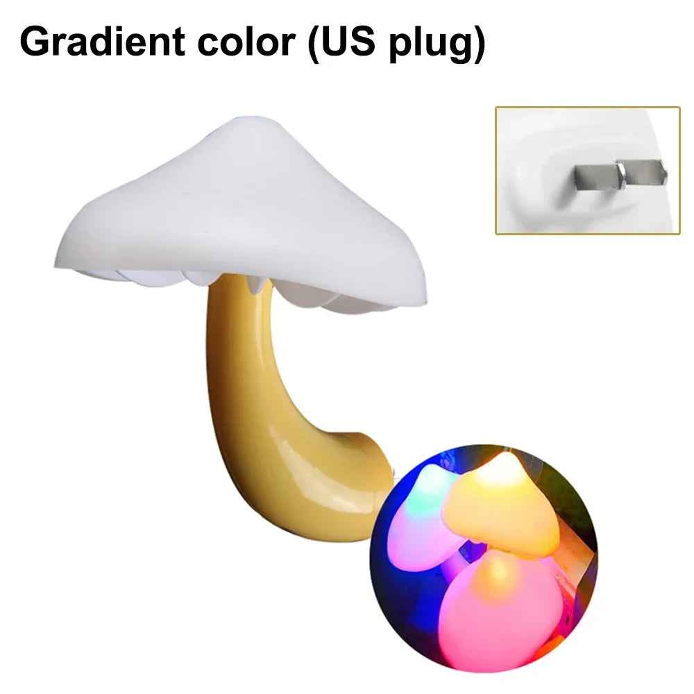 Mini LED Night Lights : Mushroom Shape Automatic Sensor