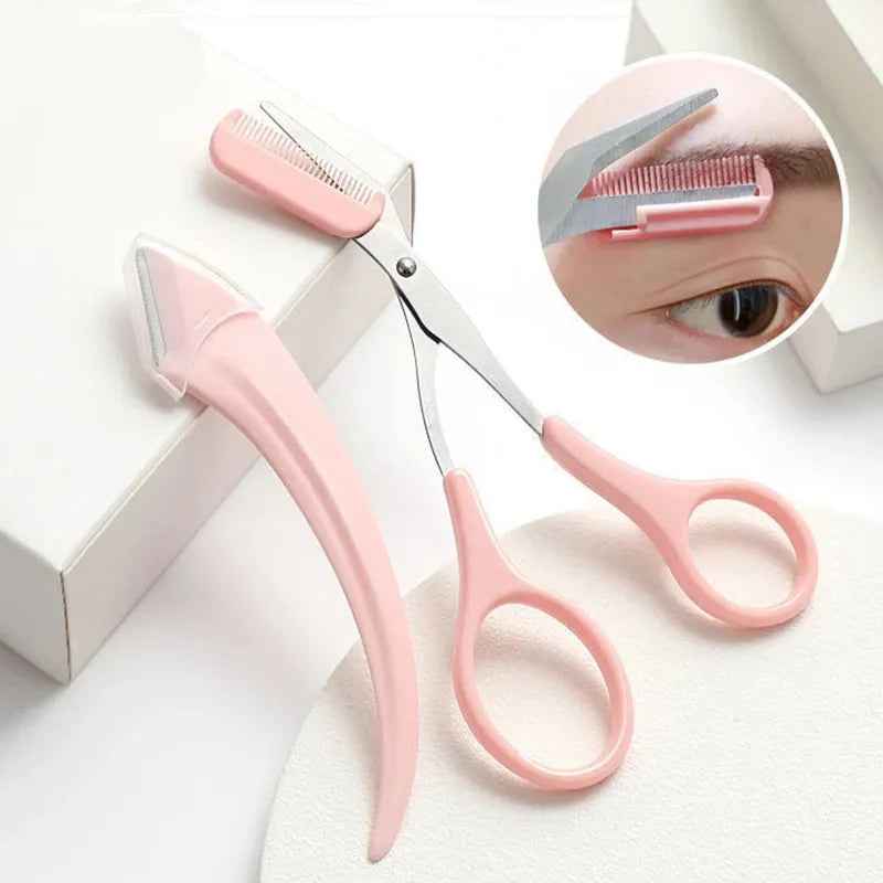 Eyebrow Razor & Scissor Set – Precision Trimming for Women
