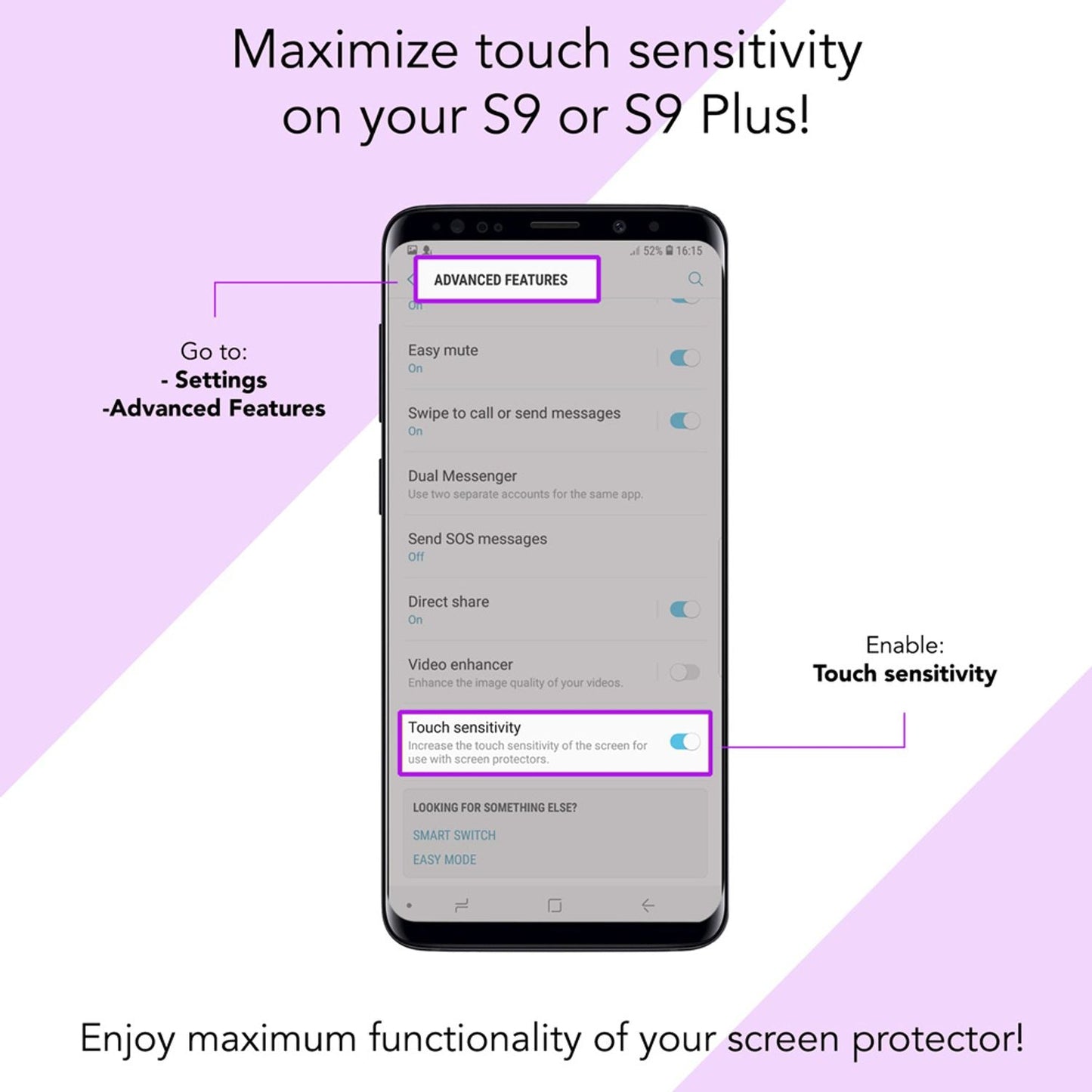 NALIA 360 gráðu símahulstur fyrir Samsung Galaxy S9, heilhlífandi hulstur með stuðara