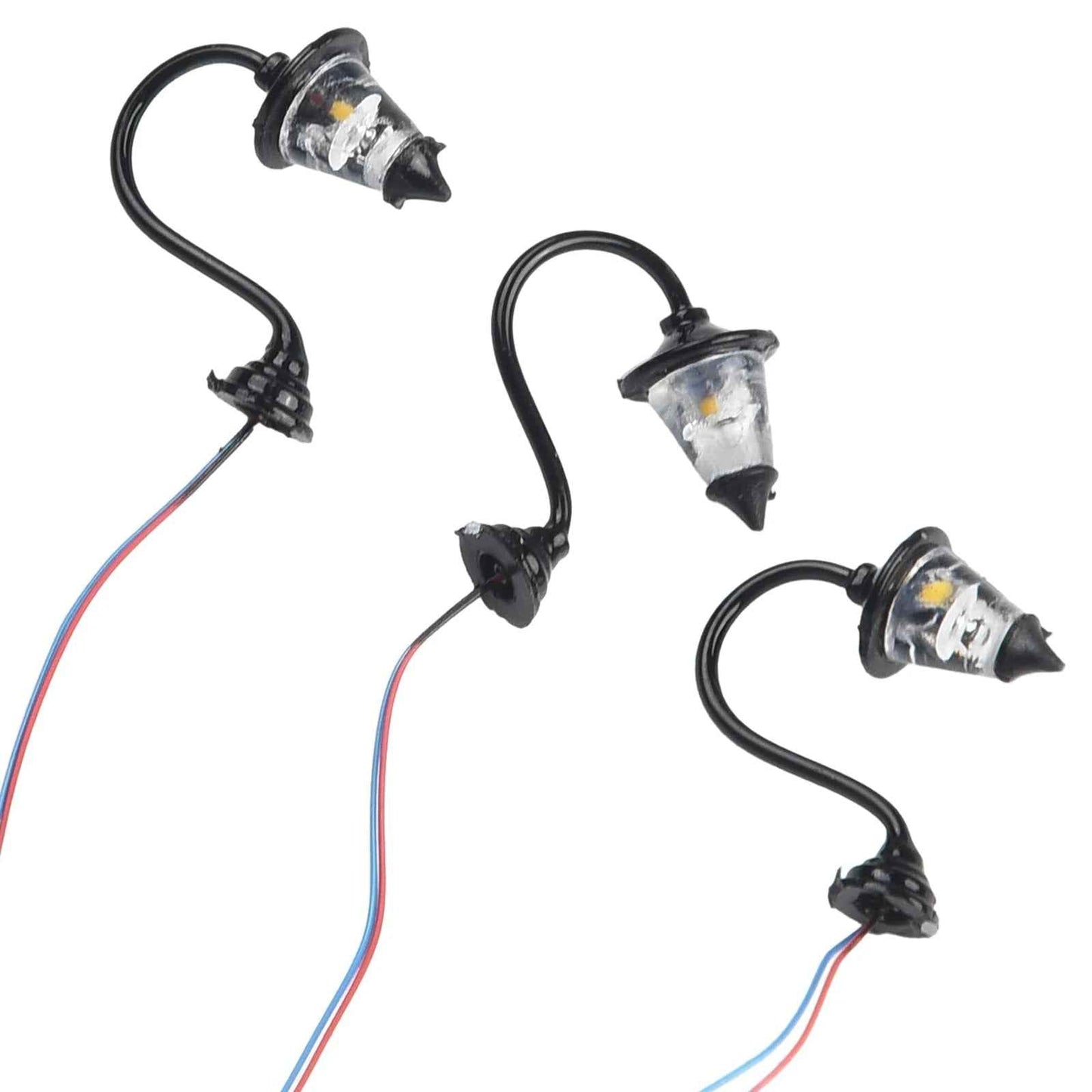 10pcs Wall Lamps LED Street Lamps 1:87 HO