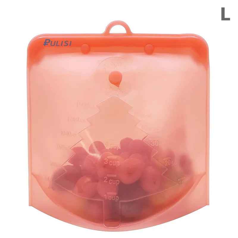 EcoFresh Reusable Silicone Food Bags – BPA-Free &amp; Leakproof | Motionshop