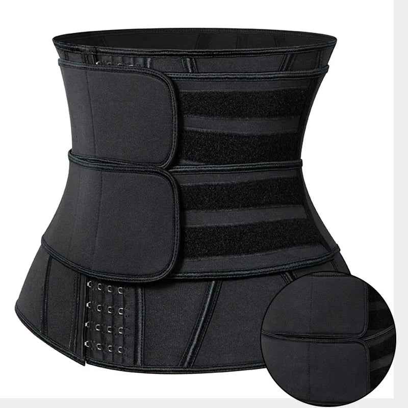 Neoprene Sauna Waist Trainer Corset Sweat Belt for Women Weight Loss Compression Trimmer Workout Fitness