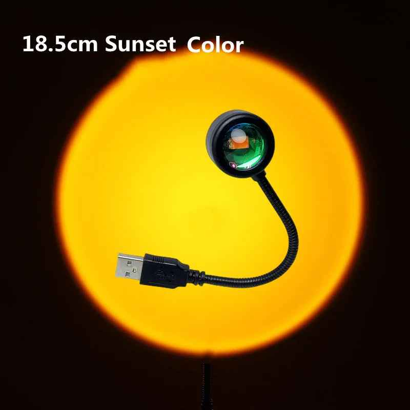 USB Rainbow Sunset Red Projector Mini Light