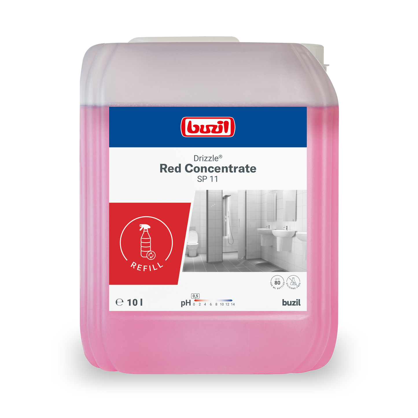 Drizzle® Red Concentrate Sanitärreiniger rot | Kanister (10 l)