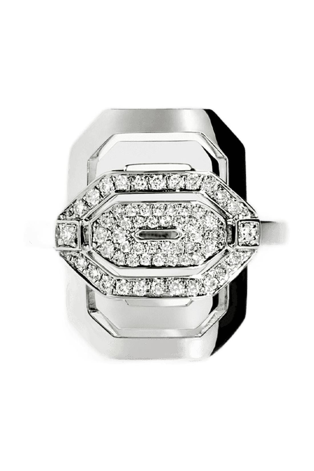 Ring My Way Mini Semi Pavée aus Diamanten/Silber