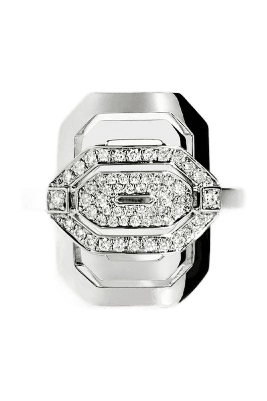 Ring My Way Mini Semi Pavée aus Diamanten/Silber