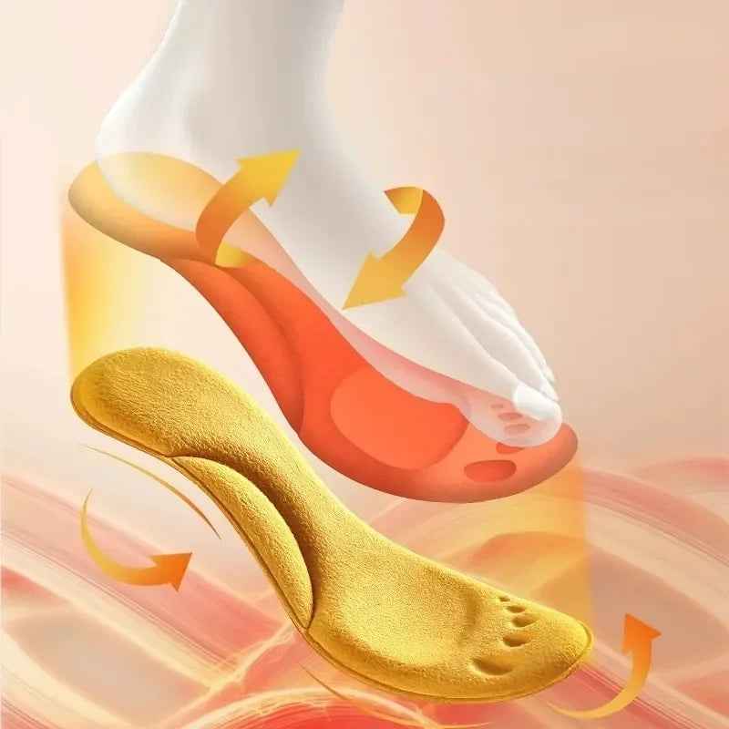 4D Massage Warm Pile Shoes Insoles Super Soft Latex Sports Insole