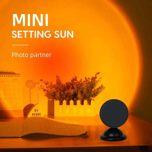 Mini USB Sunset Lamp Led Projector : Light 16 Colors Switch