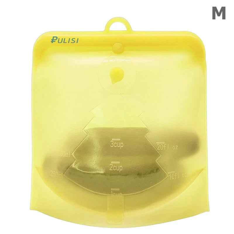 EcoFresh Reusable Silicone Food Bags – BPA-Free &amp; Leakproof | Motionshop