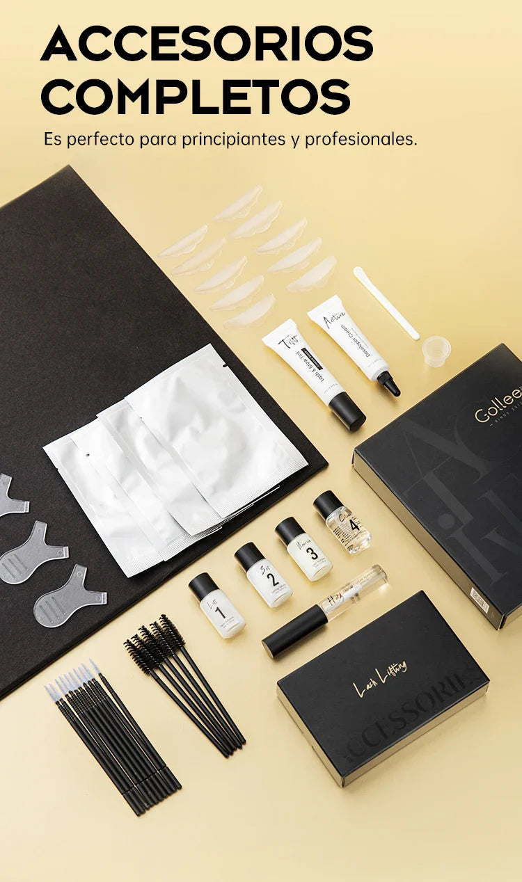 Gollee Semi permanent lash &amp; brow tint natural black eyelash lifting &amp; perming kit