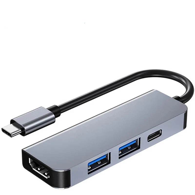 USB C tengikví með HDMI 4K, hleðslutæki fyrir aflgjafa, Ethernet tengi, VGA, SD kortalesara