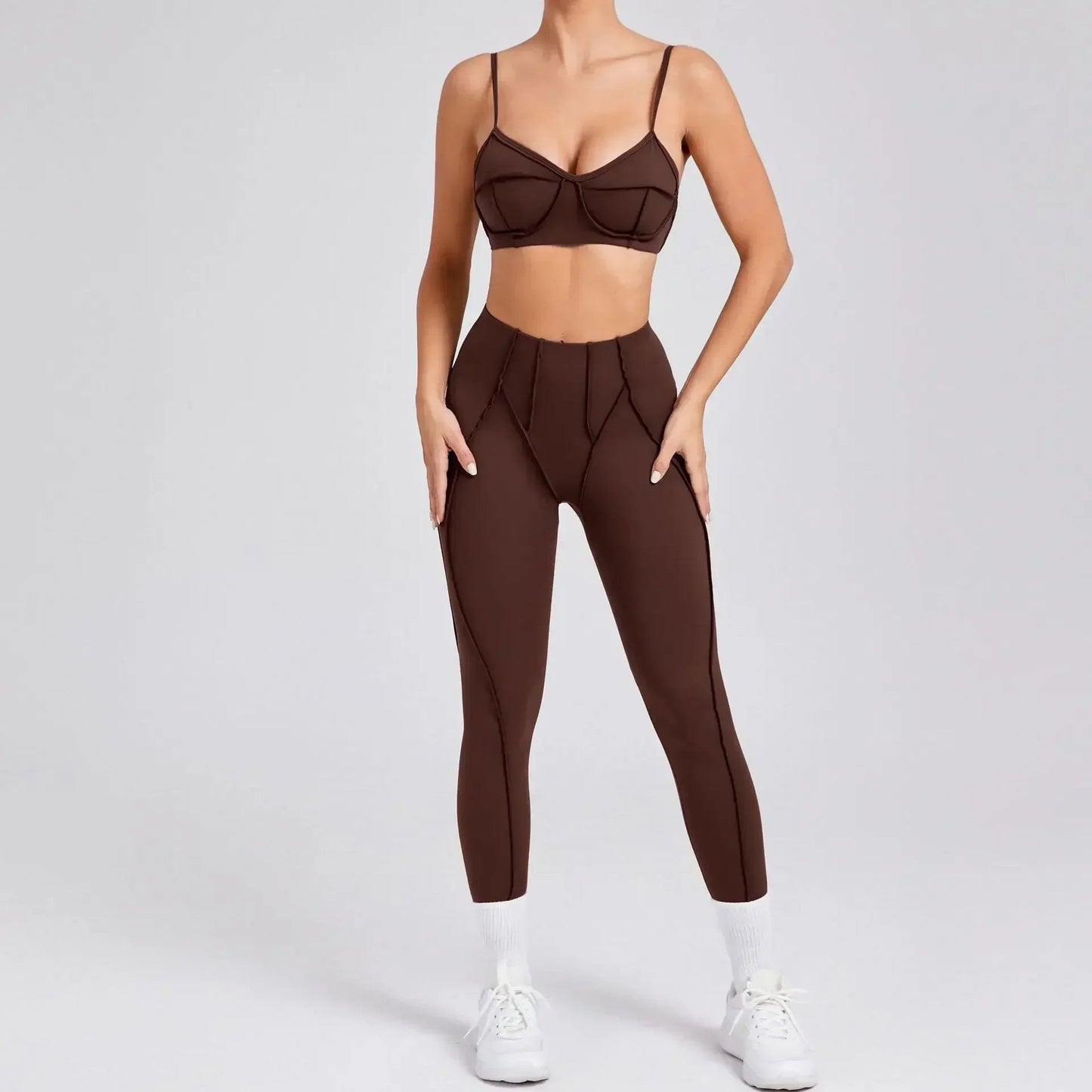 Yoga And Sports High Waist Hip-Lifting  Set