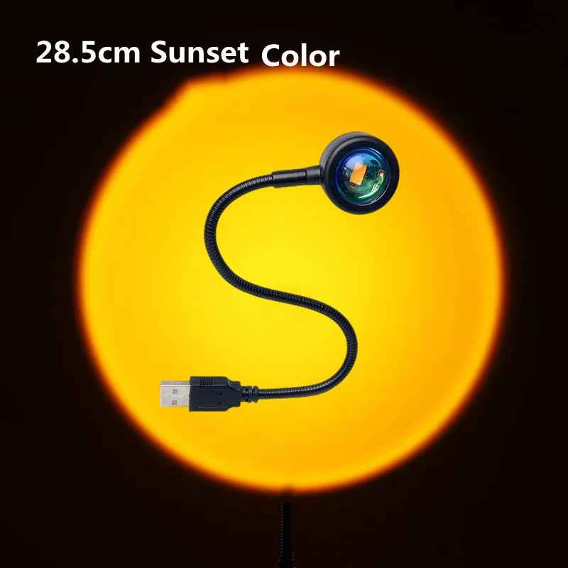 USB Rainbow Sunset Red Projector Mini Light