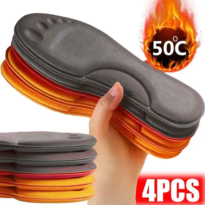 4D Massage Warm Pile Shoes Insoles Super Soft Latex Sports Insole