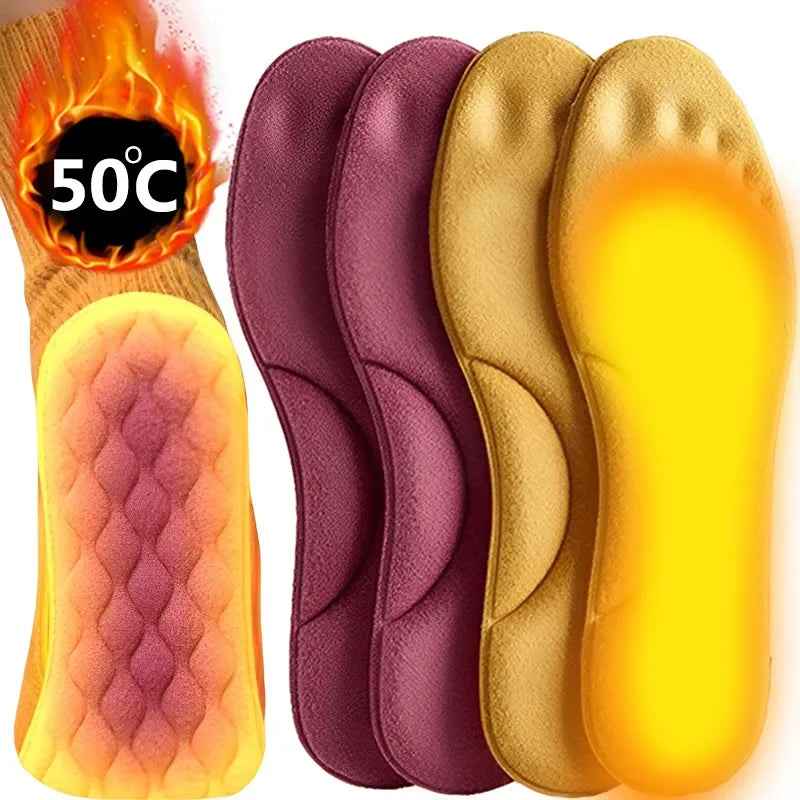 4D Massage Warm Pile Shoes Insoles Super Soft Latex Sports Insole