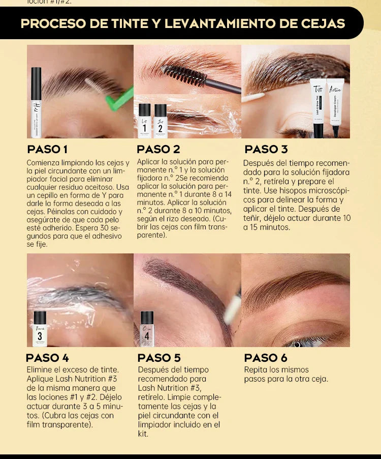 Gollee Semi permanent lash &amp; brow tint natural black eyelash lifting &amp; perming kit