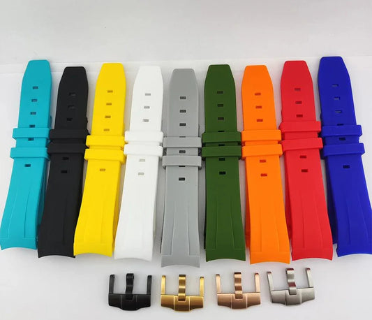 watches stainless steel rubber straps