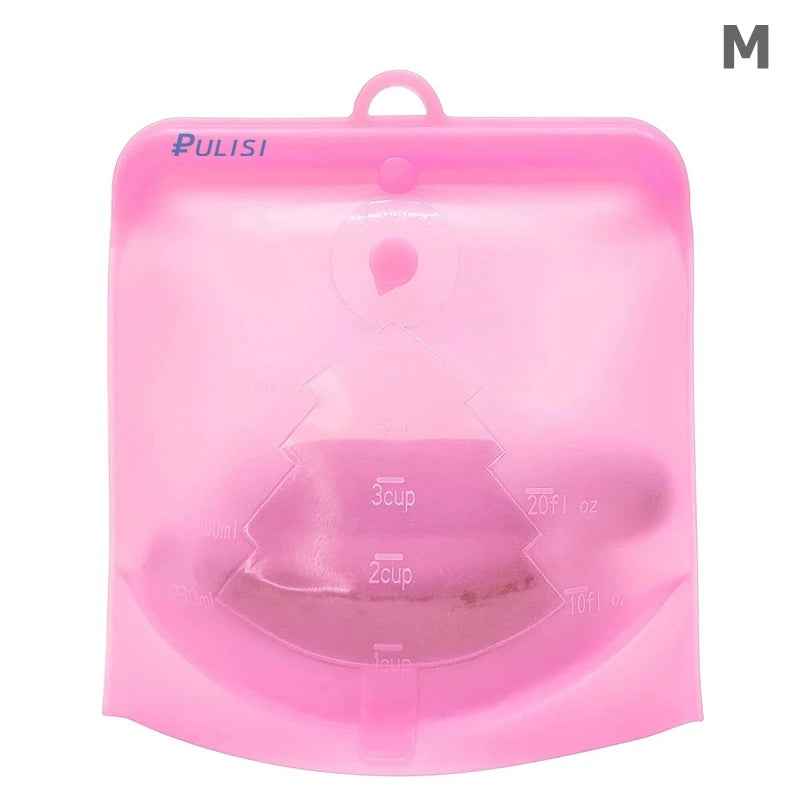 EcoFresh Reusable Silicone Food Bags – BPA-Free &amp; Leakproof | Motionshop