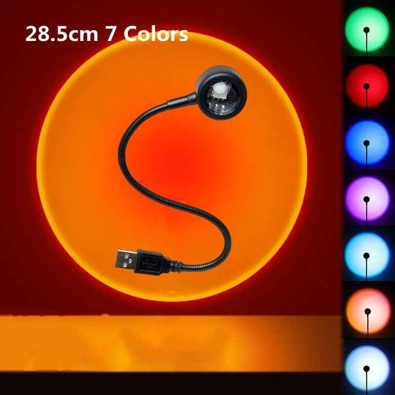 USB Rainbow Sunset Red Projector Mini Light