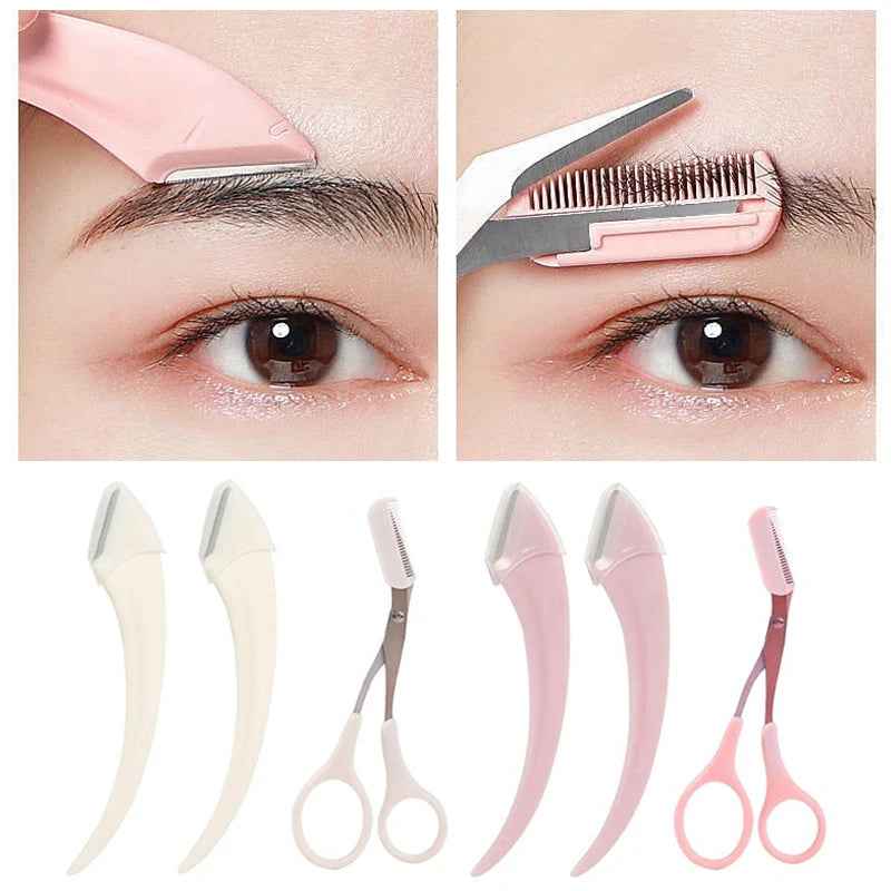 Eyebrow Razor & Scissor Set – Precision Trimming for Women