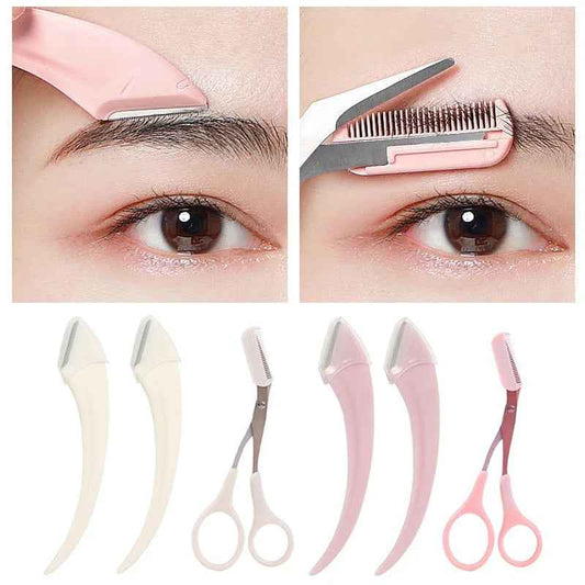 Eyebrow Razor & Scissor Set – Precision Trimming for Women