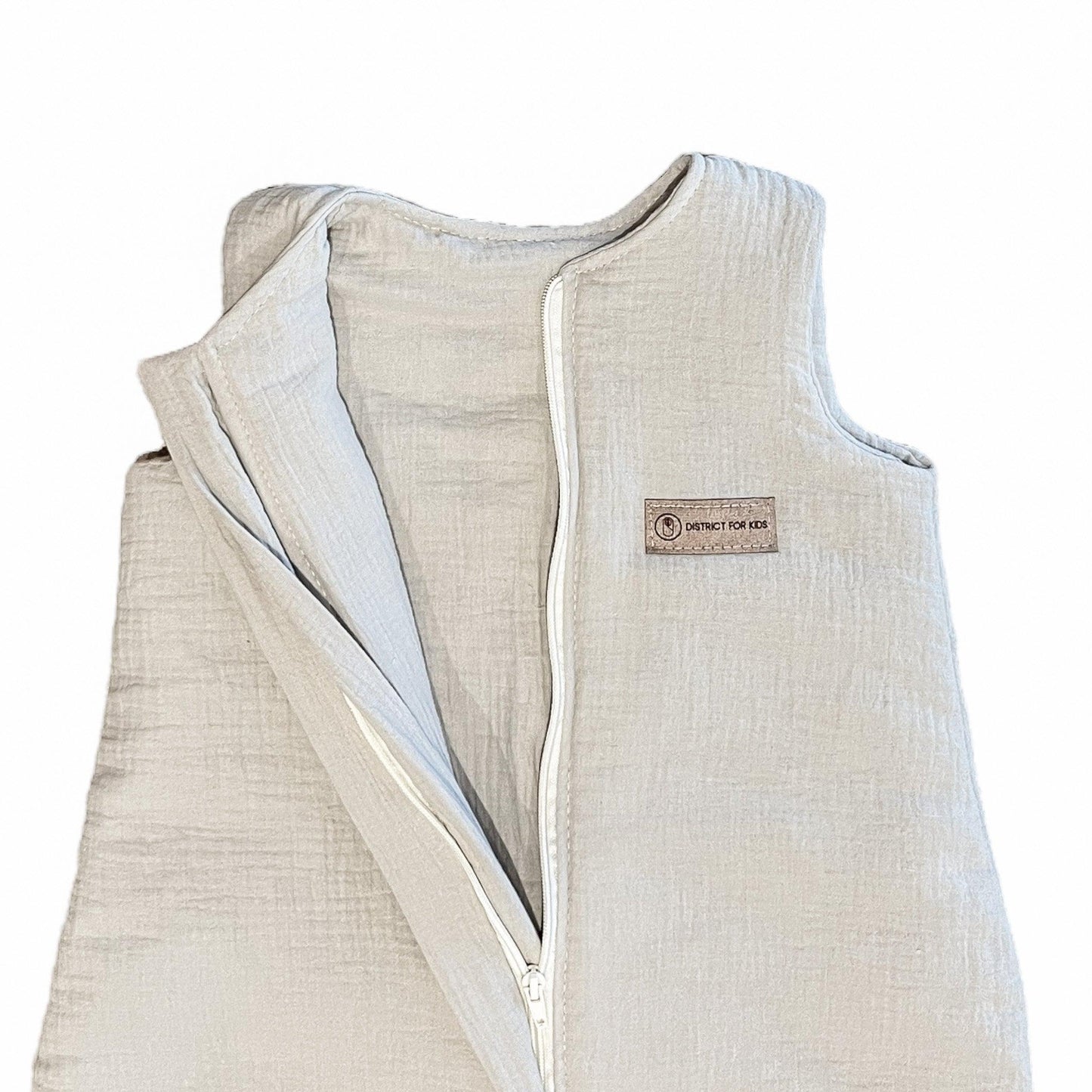 Schlafsack Musselin mit Füßen - mitwachsend, atmungsaktiv & sicher