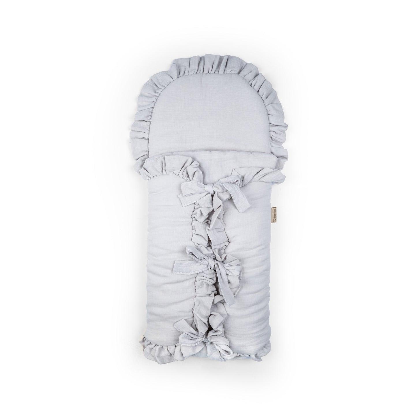 Babyschlafsack Cuddly Musselin mit Schleifen - ganzjähriger Puckschlafsack