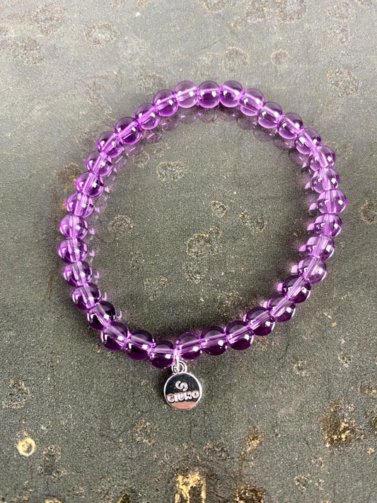 Armband Kristall Flieder rund mit Quaste