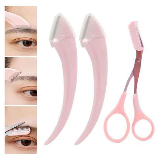 Eyebrow Razor & Scissor Set – Precision Trimming for Women