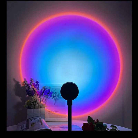 USB Rainbow Sunset Red Projector Mini Light