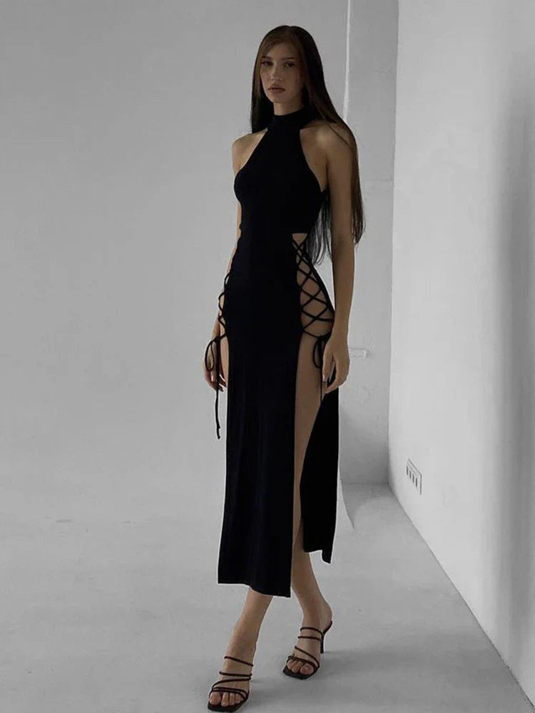 High Waist Bandage Maxi Dress