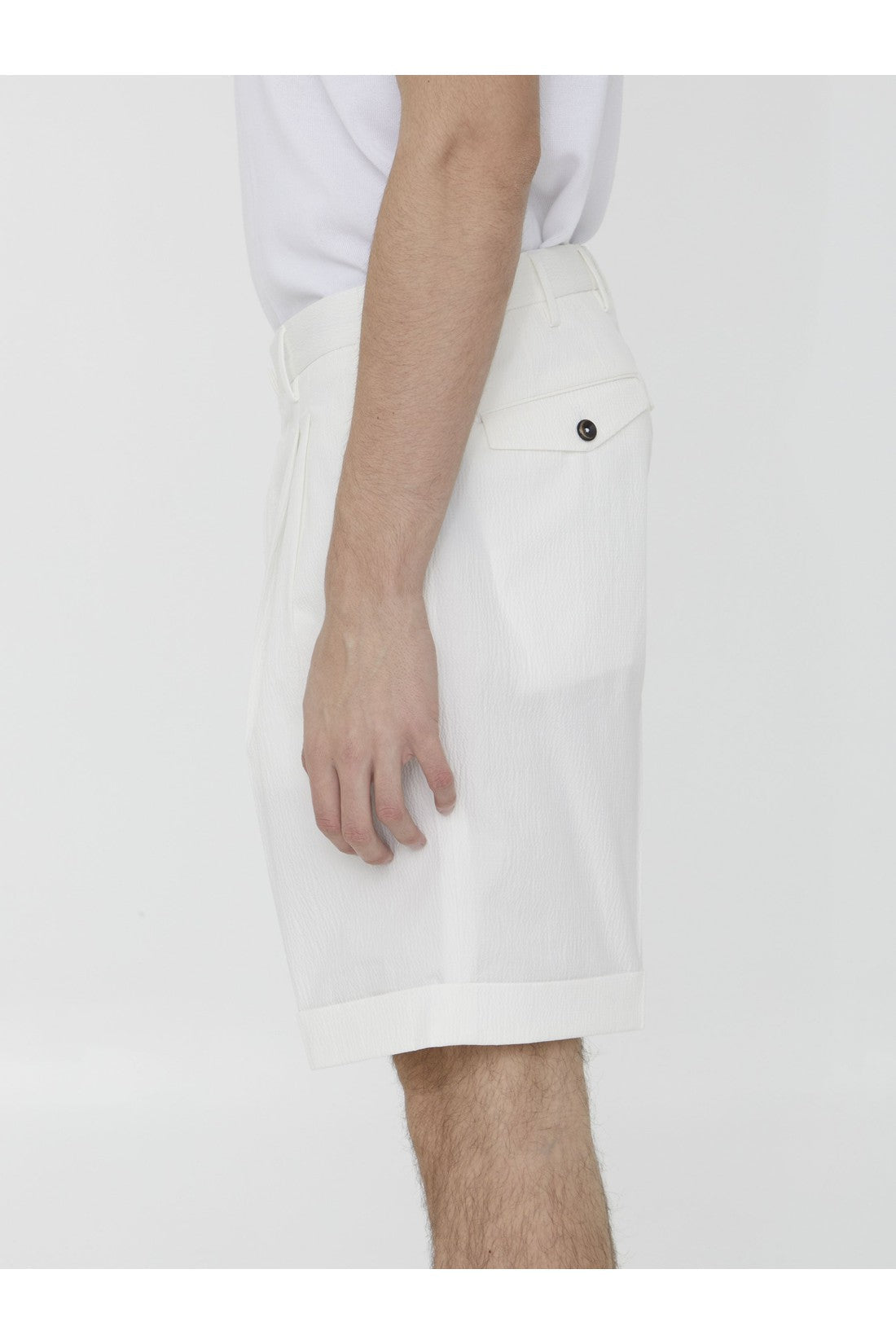 Seersucker bermuda shorts