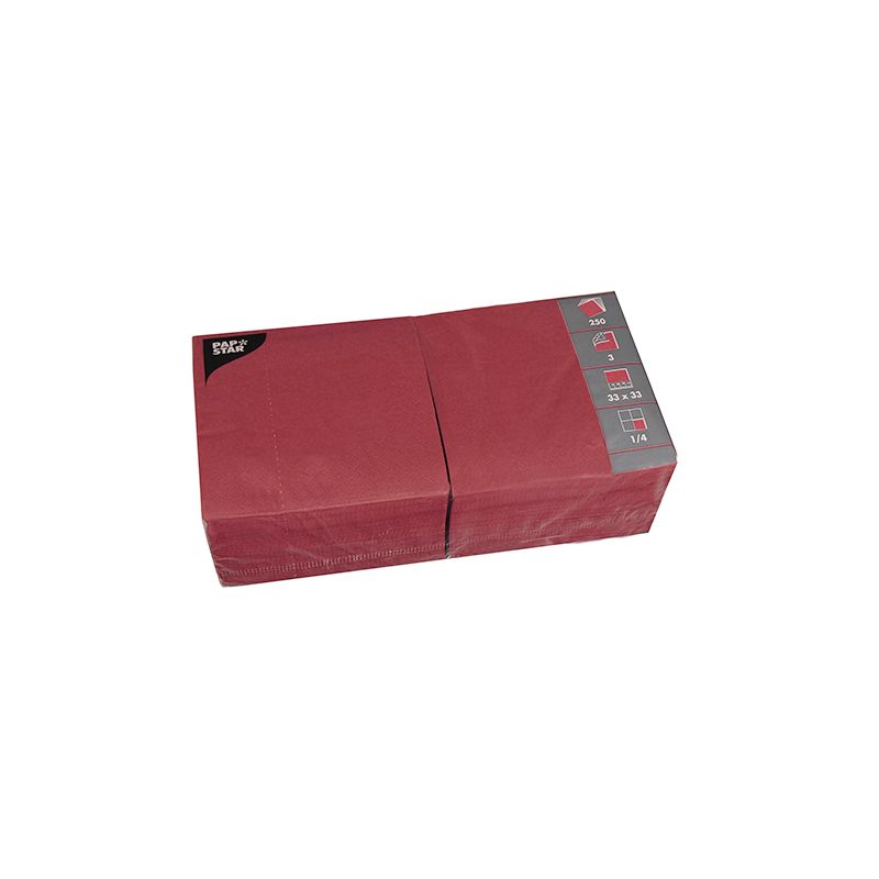 PAPSTAR 250 Servietten, 3-lagig 1/4-Falz