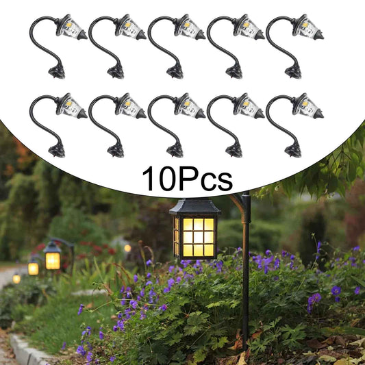 10pcs Wall Lamps LED Street Lamps 1:87 HO