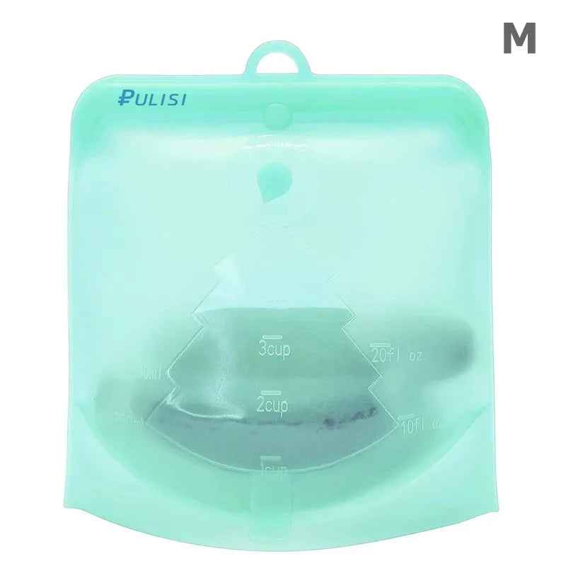 EcoFresh Reusable Silicone Food Bags – BPA-Free &amp; Leakproof | Motionshop