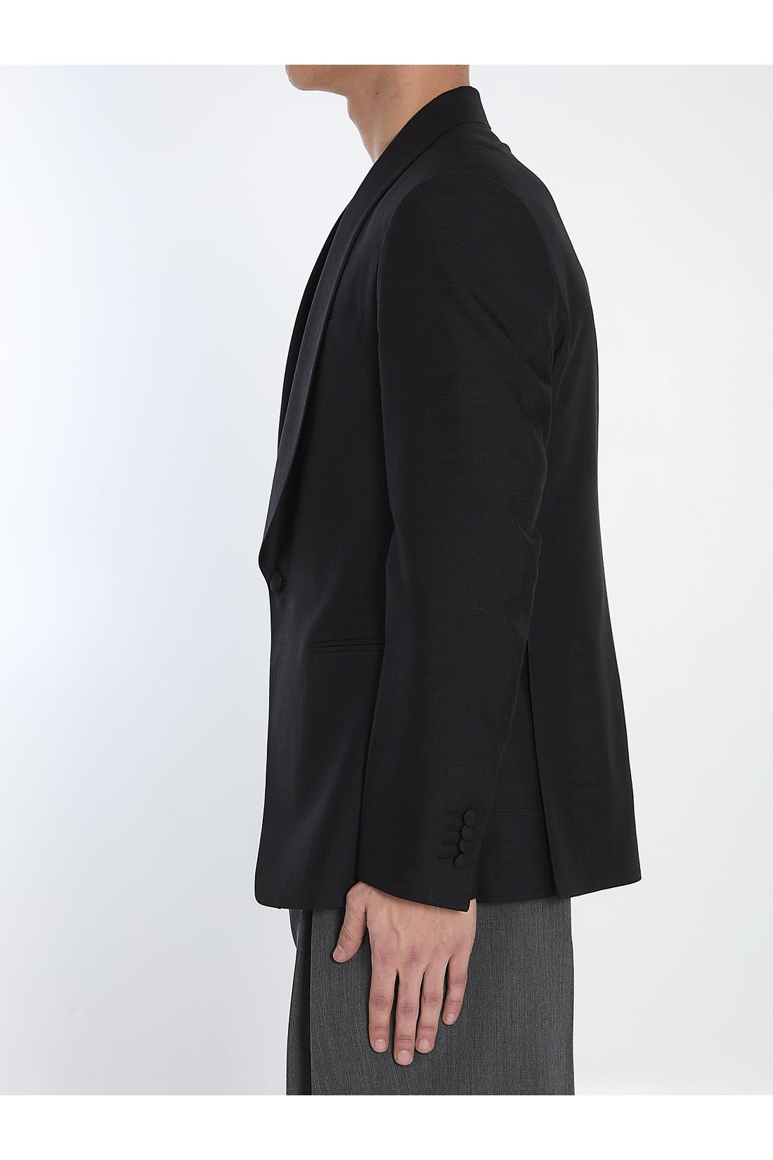 Silk single-breasted jacket