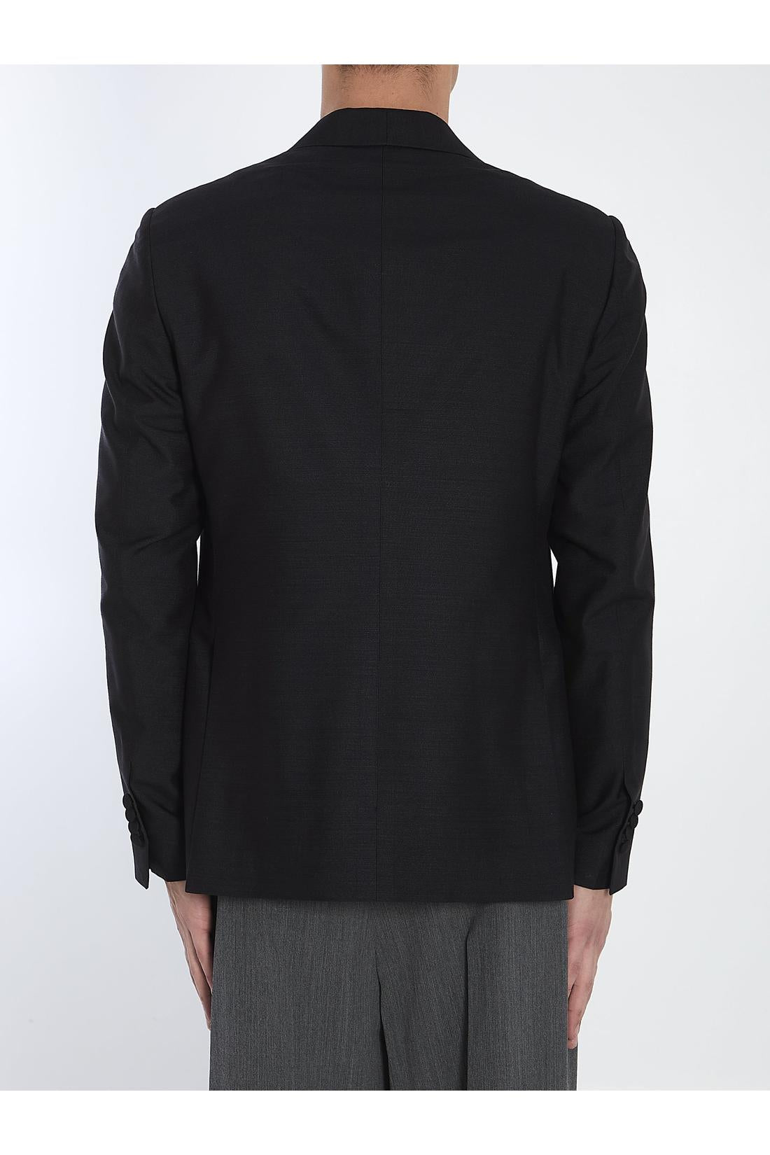 Silk single-breasted jacket