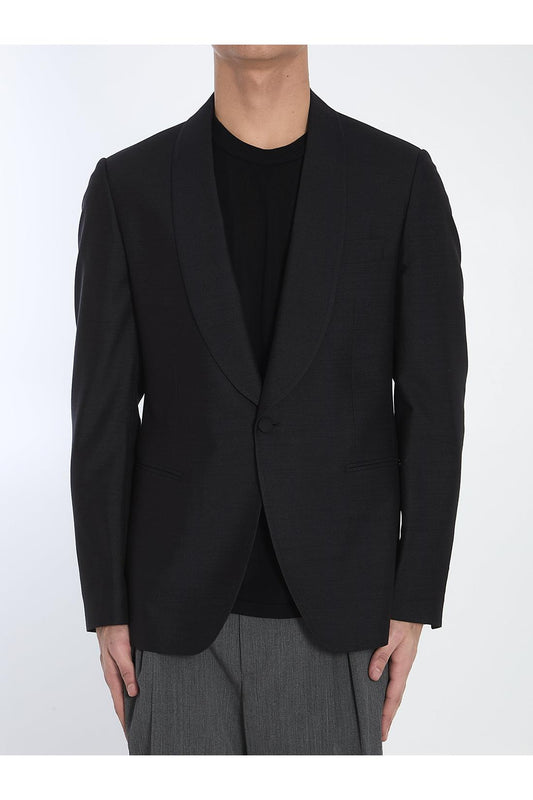 Silk single-breasted jacket