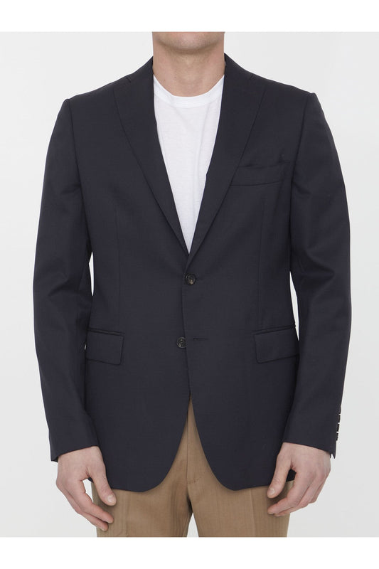 Single-breasted wool jacket
